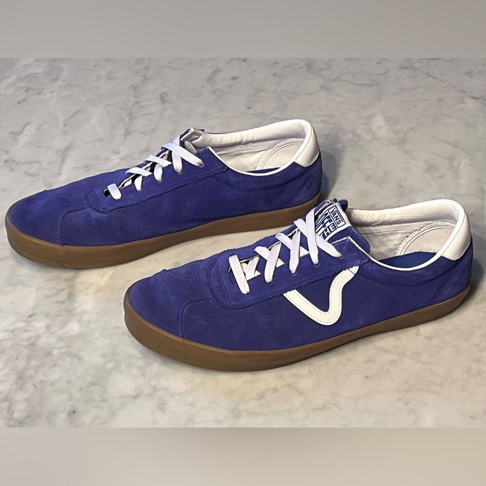 Mens VANS retro sport low. Blue/white. 13